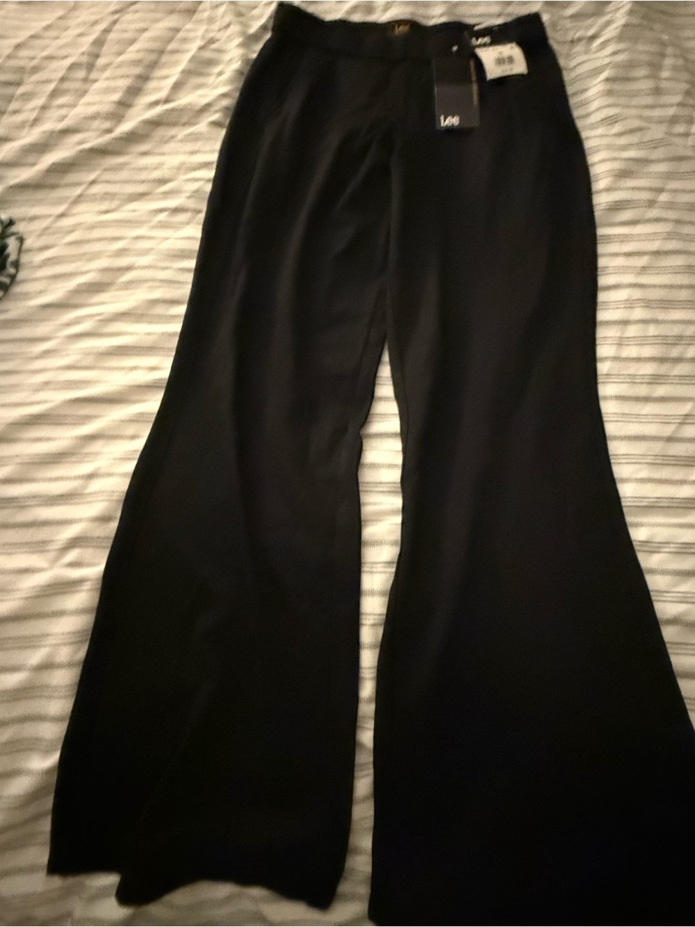Lee Black Wide-Leg High-Rise Trousers